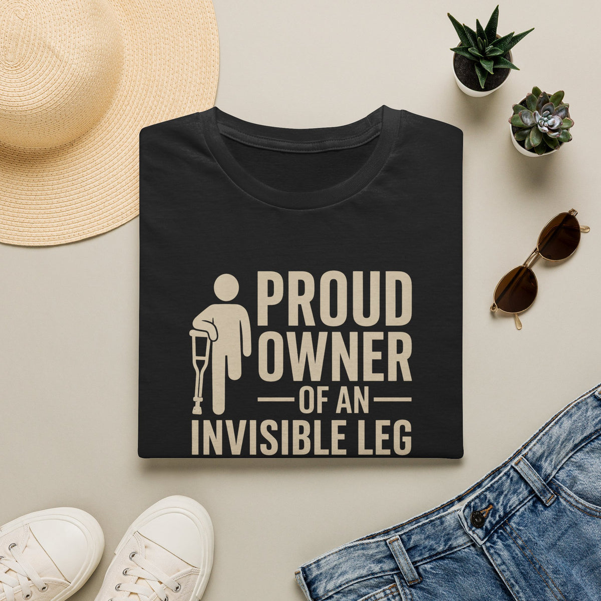 Proud owner of an invisible leg