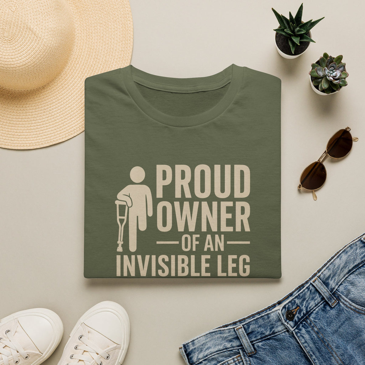 Proud owner of an invisible leg